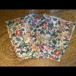 Vintage Floral Denim Shorts